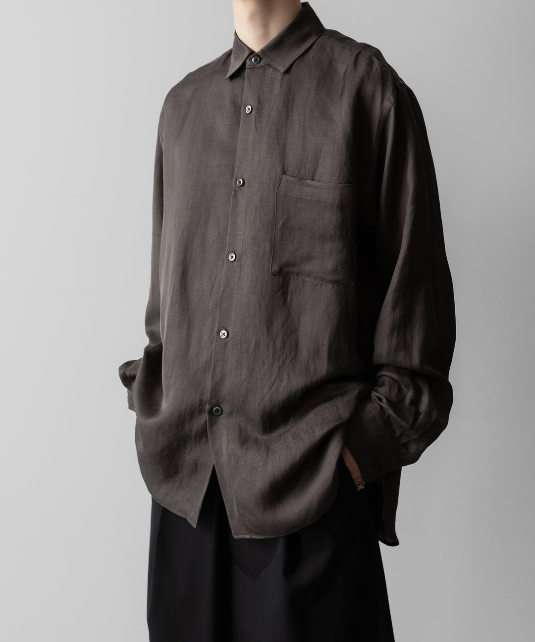 ssstein(シュタイン)のVIS/LI TWILL OVERSIZED LS SHIRT - KHAKIの公式通販サイトsession福岡セレクトショップ