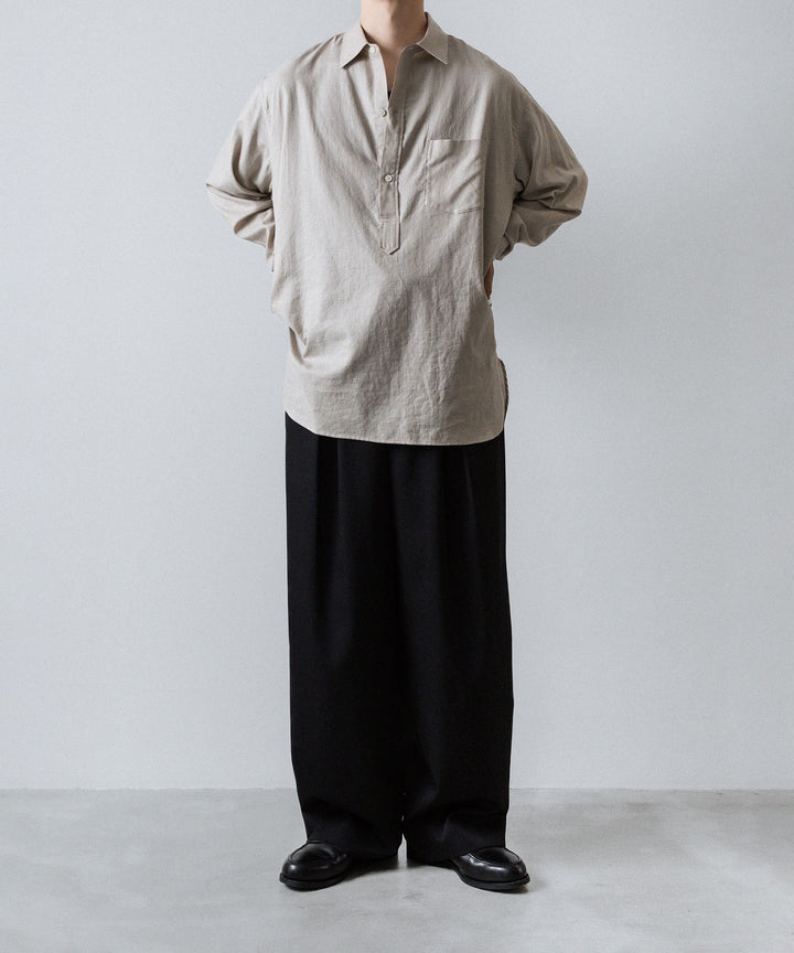 ssstein(シュタイン)のCOTTON/SILK OVERSIZED PULLOVER SHIRT - GREIGEの公式通販サイトsession福岡セレクトショップ