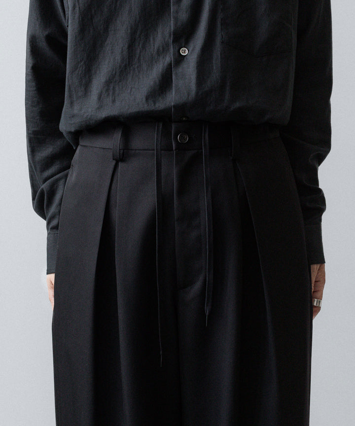 ssstein(シュタイン)のEASY WIDE TROUSERS (2/90 WOOL GABARDINE) - BLACKの公式通販サイトsession福岡セレクトショップ