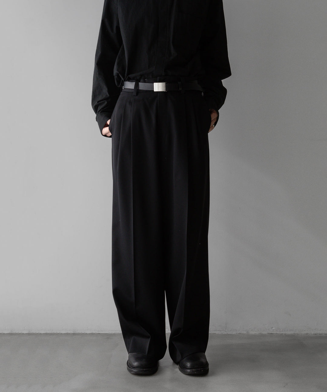 stein(シュタイン)の24SSコレクションLONG WIDE TROUSERSのBLACK sessionセッション福岡セレクトショップ 公式通販サイト