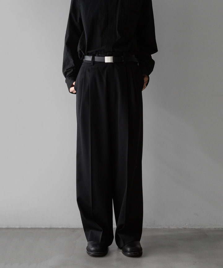 stein(シュタイン)の24SSコレクションLONG WIDE TROUSERSのBLACK sessionセッション福岡セレクトショップ 公式通販サイト