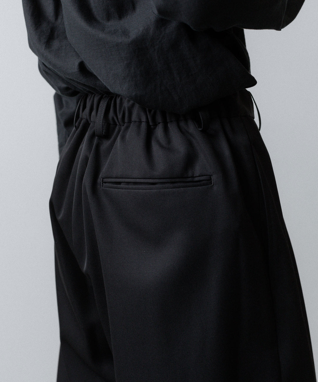 ssstein(シュタイン)のEASY WIDE TROUSERS (2/90 WOOL GABARDINE) - BLACKの公式通販サイトsession福岡セレクトショップ