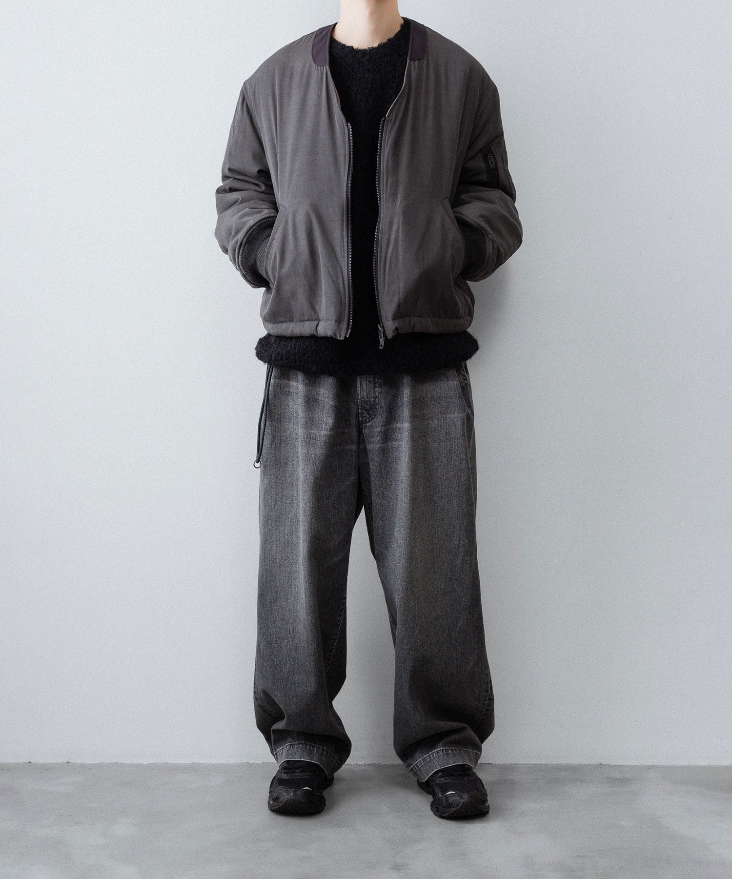 ANTHEM A-アンセムエーのPIGMENT AND DYE PUFFER MILITARY BLOUSONのDUSTY BLACK公式通販サイトsession福岡セレクトショップ