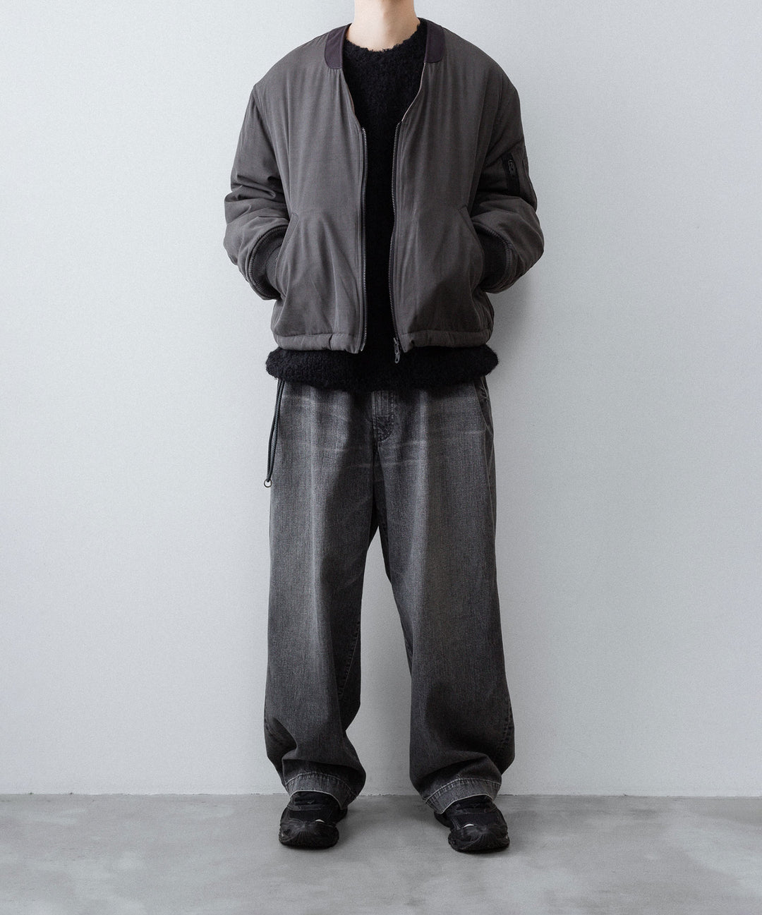 ANTHEM A-アンセムエーのPIGMENT AND DYE PUFFER MILITARY BLOUSONのDUSTY BLACK公式通販サイトsession福岡セレクトショップ