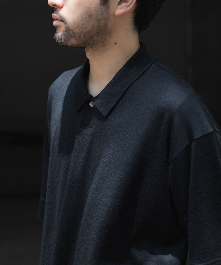 WWW ラッピンノットウールウェア S/S POLO-SHIRTのBLACK 公式通販サイトsession福岡セレクトショップ