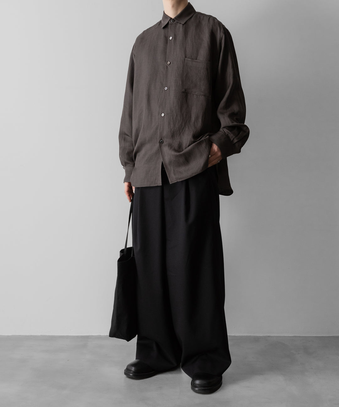 ssstein(シュタイン)のVIS/LI TWILL OVERSIZED LS SHIRT - KHAKIの公式通販サイトsession福岡セレクトショップ