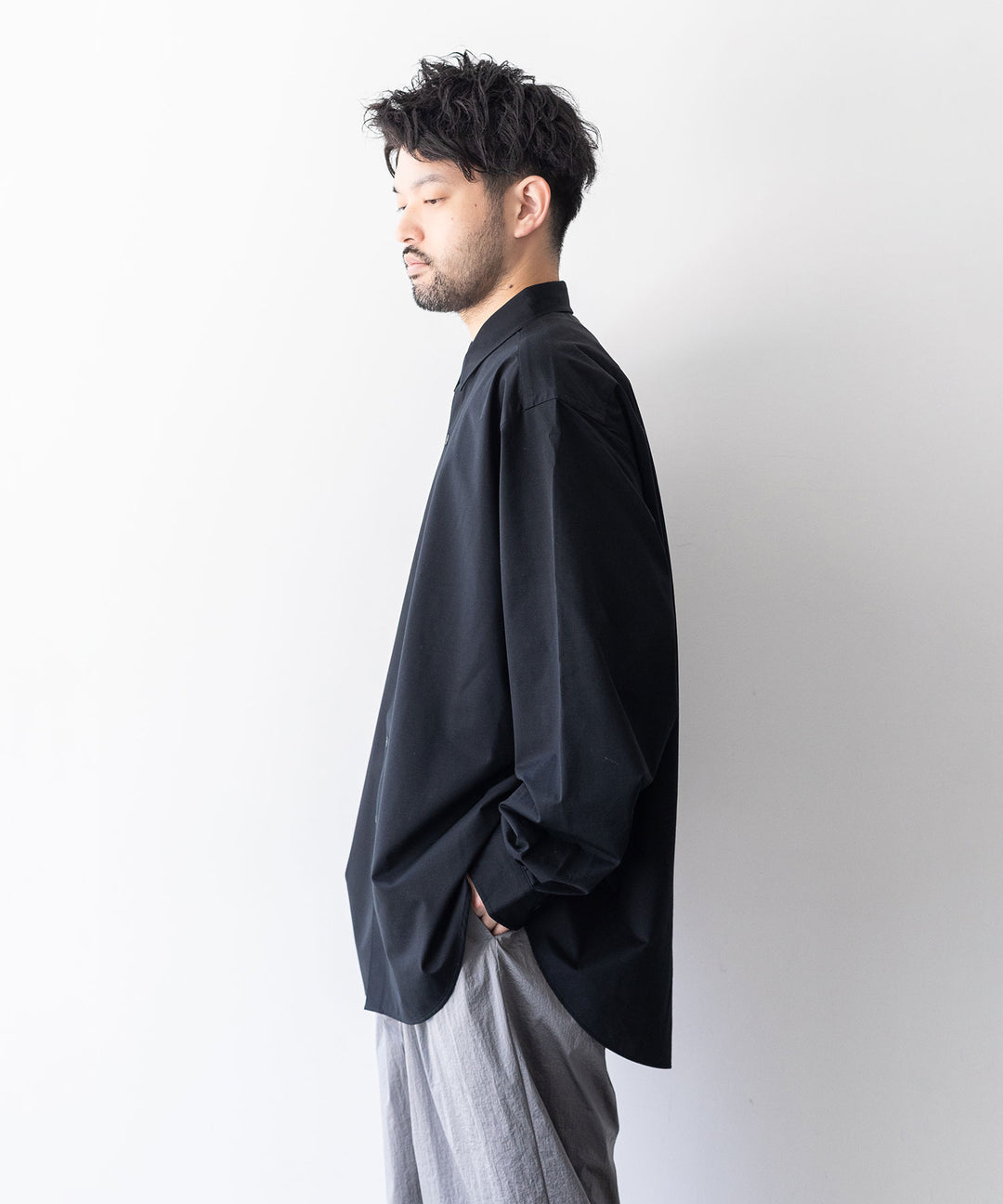 【KANEMASA PHIL.】カネマサのROYAL OX DRESS JERSEY SHIRT - BLACK 公式通販サイトsession福岡セレクトショップ