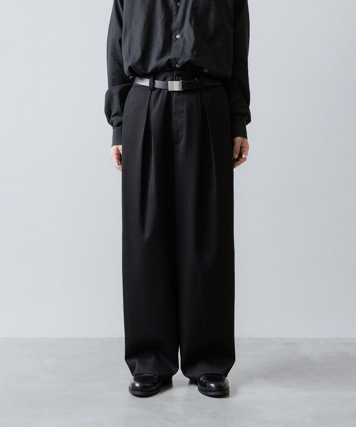 ssstein(シュタイン)のEASY WIDE TROUSERS (2/90 WOOL GABARDINE) - BLACKの公式通販サイトsession福岡セレクトショップ