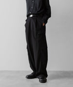 画像をギャラリービューアに読み込む, ssstein(シュタイン)のCARGO POCKET WIDE EASY TROUSERS - BLACKの公式通販サイトsession福岡セレクトショップ

