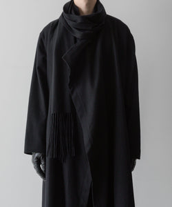 UJOH(ウジョー)のSTOLE COLLAR COAT - BLACKの公式通販サイトsession福岡セレクトショップ