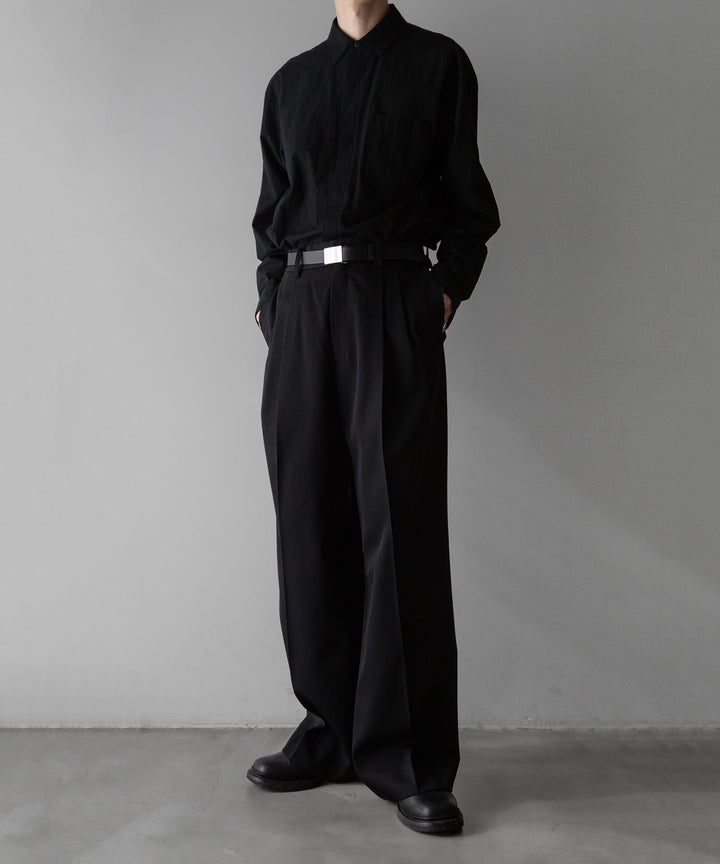 stein(シュタイン)の24SSコレクションLONG WIDE TROUSERSのBLACK sessionセッション福岡セレクトショップ 公式通販サイト