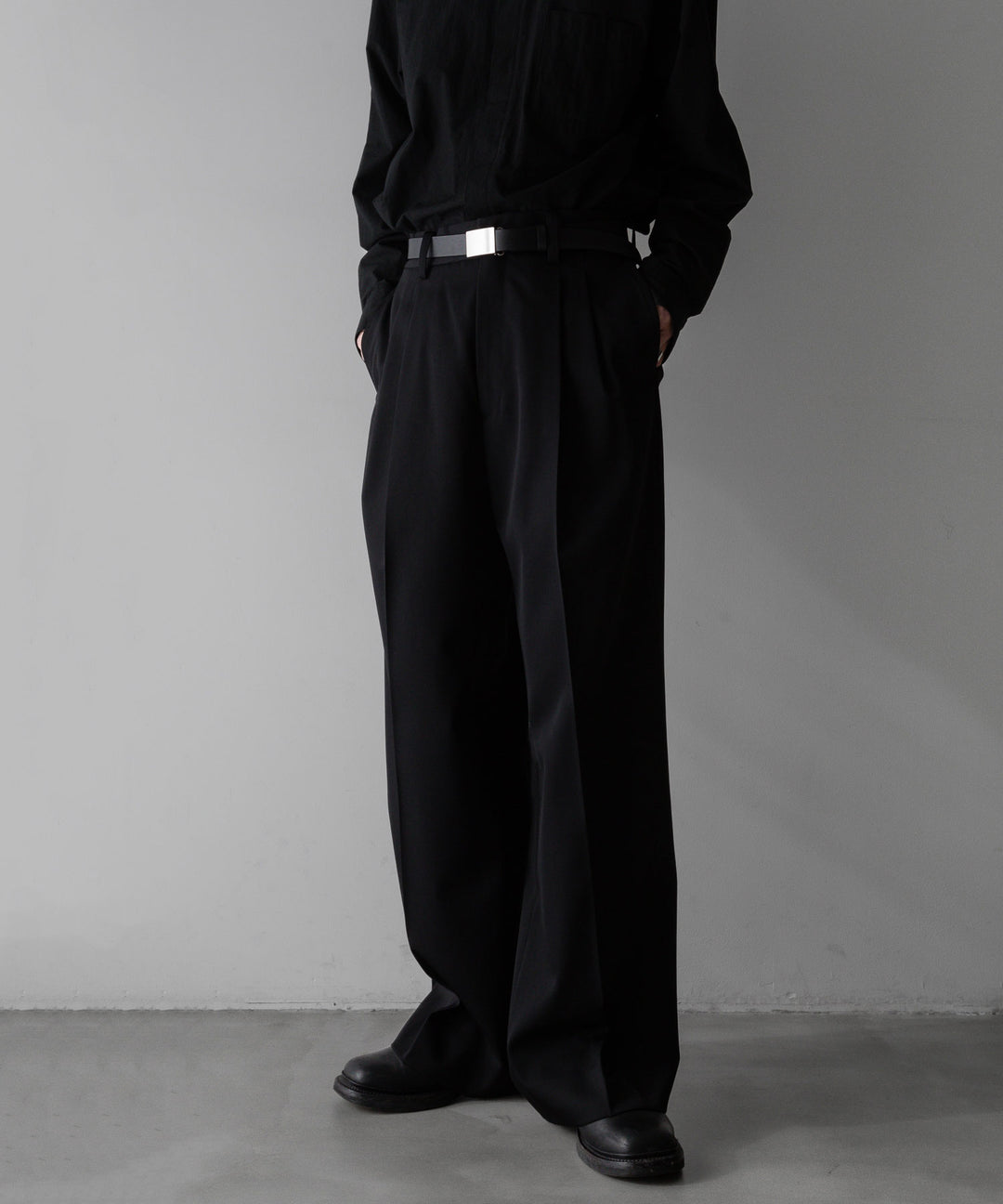 stein(シュタイン)の24SSコレクションLONG WIDE TROUSERSのBLACK sessionセッション福岡セレクトショップ 公式通販サイト