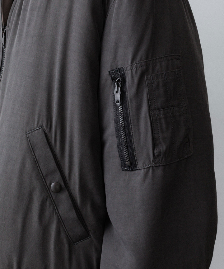 ANTHEM A-アンセムエーのPIGMENT AND DYE PUFFER MILITARY BLOUSONのDUSTY BLACK