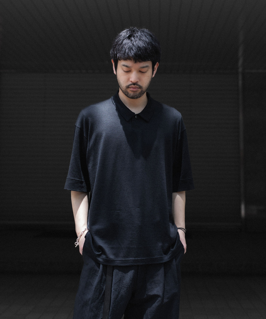 WWW ラッピンノットウールウェア S/S POLO-SHIRTのBLACK 公式通販サイトsession福岡セレクトショップ