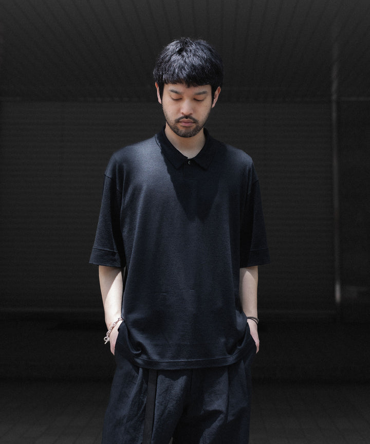 WWW ラッピンノットウールウェア S/S POLO-SHIRTのBLACK 公式通販サイトsession福岡セレクトショップ
