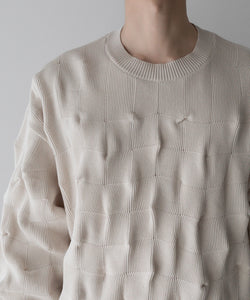 stein(シュタイン)の23AWコレクションBUMPY PATTERNED KNIT LSのMILK 公式通販サイトsession福岡セレクトショップ