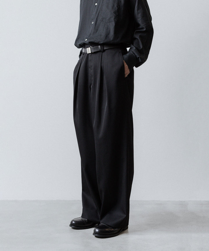 ssstein(シュタイン)のEASY WIDE TROUSERS (2/90 WOOL GABARDINE) - BLACKの公式通販サイトsession福岡セレクトショップ