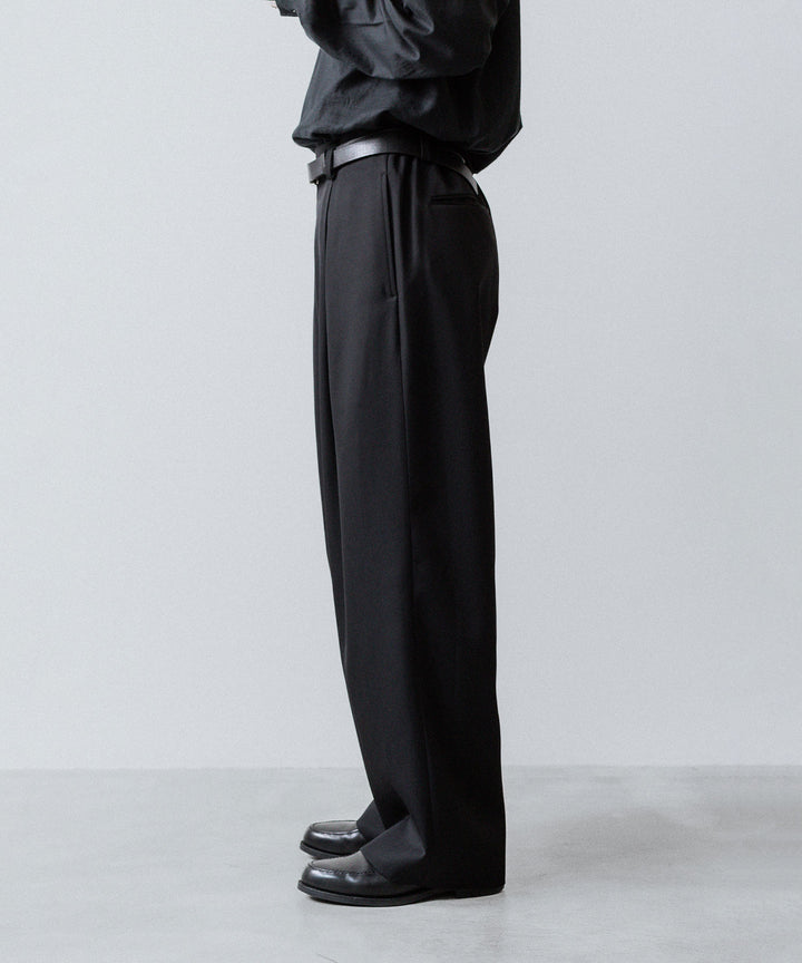 ssstein(シュタイン)のEASY WIDE TROUSERS (2/90 WOOL GABARDINE) - BLACKの公式通販サイトsession福岡セレクトショップ