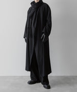 画像をギャラリービューアに読み込む, UJOH(ウジョー)のSTOLE COLLAR COAT - BLACKの公式通販サイトsession福岡セレクトショップ
