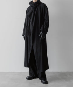 UJOH(ウジョー)のSTOLE COLLAR COAT - BLACKの公式通販サイトsession福岡セレクトショップ