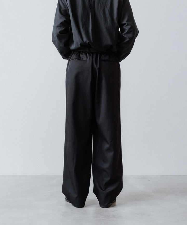 ssstein(シュタイン)のEASY WIDE TROUSERS (2/90 WOOL GABARDINE) - BLACKの公式通販サイトsession福岡セレクトショップ