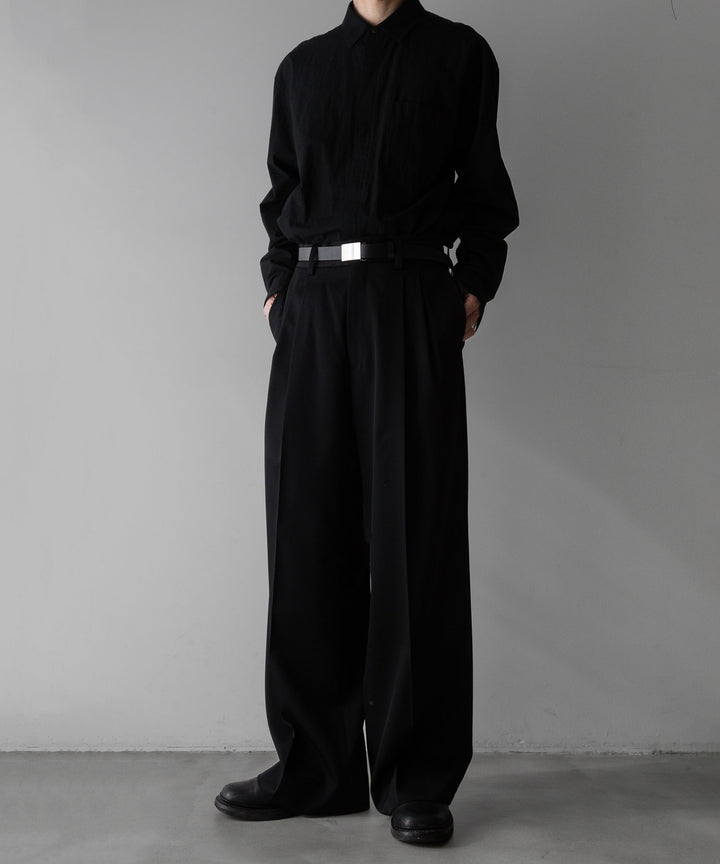 stein(シュタイン)の24SSコレクションLEATHER BELT ( PLAIN BUCKLE )のBLACK公式通販サイトsession福岡セレクトショップ