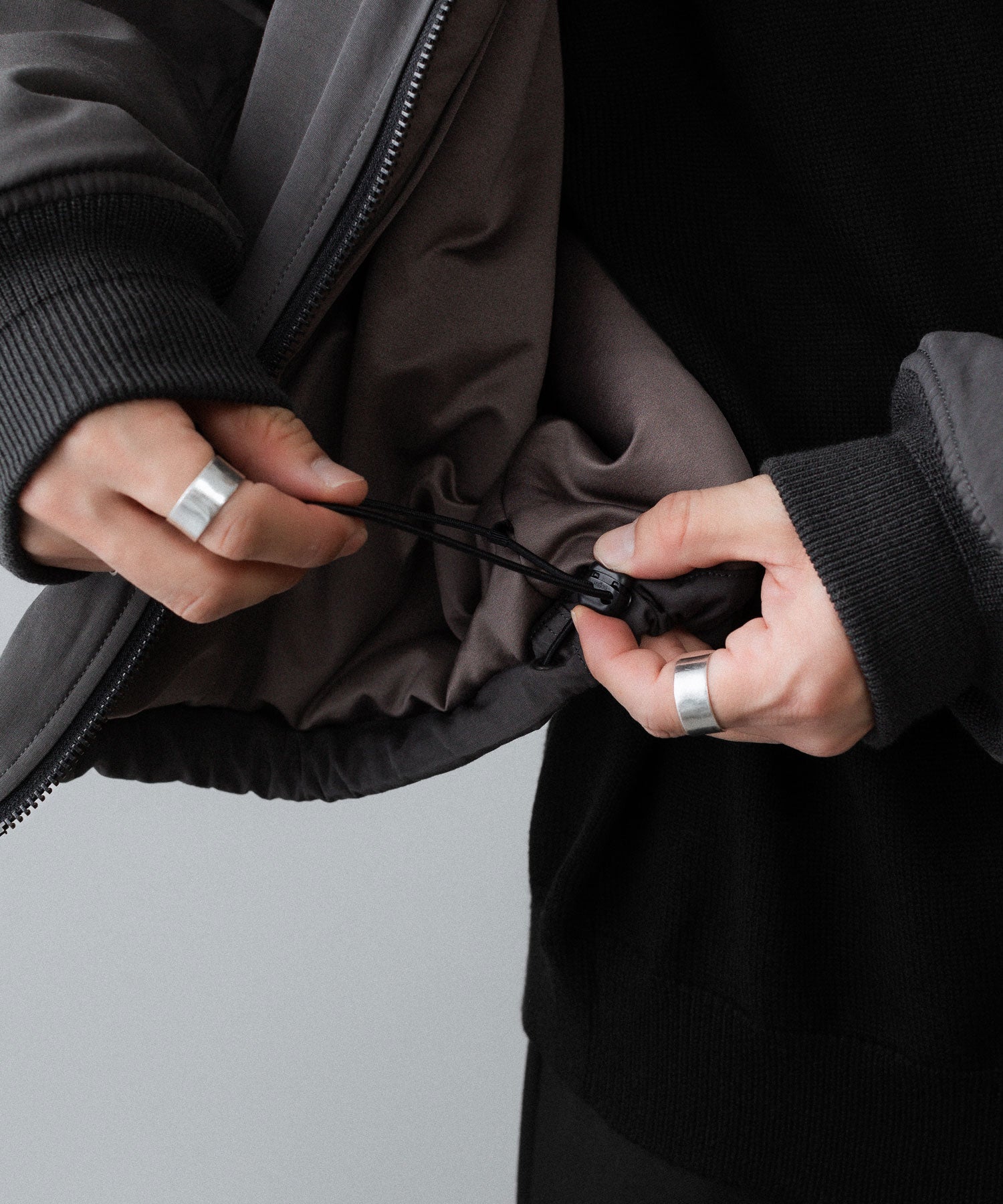 ANTHEM A-アンセムエーのPIGMENT AND DYE PUFFER MILITARY BLOUSONのDUSTY BLACK公式通販サイトsession福岡セレクトショップ