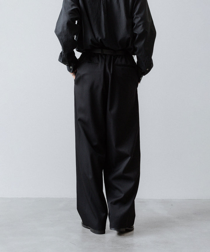 ssstein(シュタイン)のEASY WIDE TROUSERS (2/90 WOOL GABARDINE) - BLACKの公式通販サイトsession福岡セレクトショップ