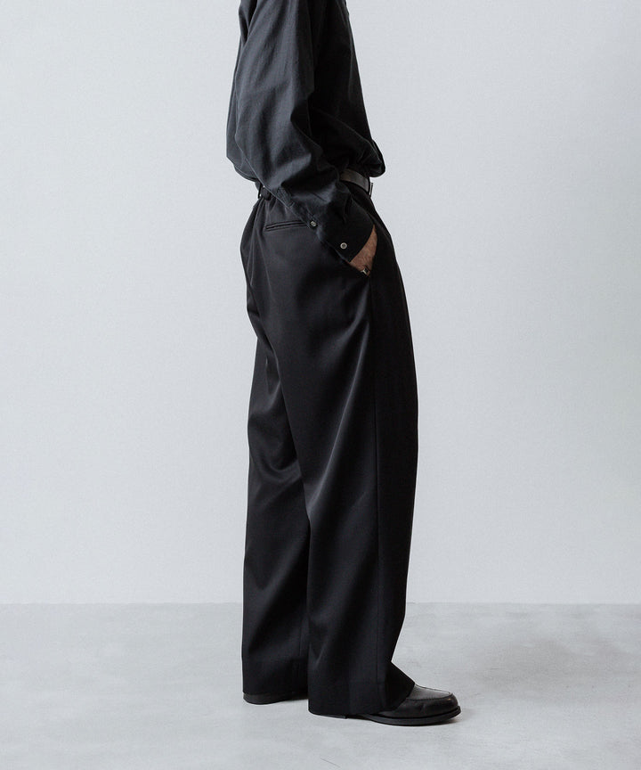 ssstein(シュタイン)のEASY WIDE TROUSERS (2/90 WOOL GABARDINE) - BLACKの公式通販サイトsession福岡セレクトショップ