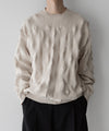 【stein】BUMPY PATTERNED KNIT LS - MILK