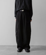 画像をギャラリービューアに読み込む, ssstein(シュタイン)のCARGO POCKET WIDE EASY TROUSERS - BLACKの公式通販サイトsession福岡セレクトショップ

