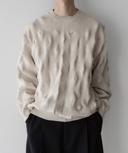 stein(シュタイン)の23AWコレクションBUMPY PATTERNED KNIT LSのMILK 公式通販サイトsession福岡セレクトショップ