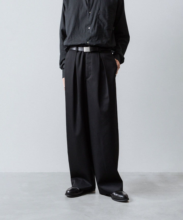 ssstein(シュタイン)のEASY WIDE TROUSERS (2/90 WOOL GABARDINE) - BLACKの公式通販サイトsession福岡セレクトショップ