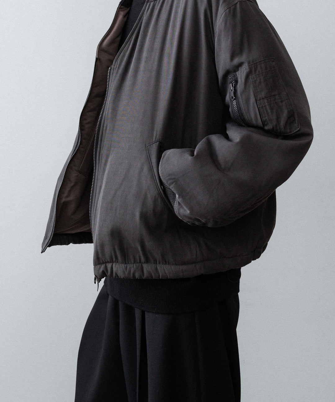 ANTHEM A-アンセムエーのPIGMENT AND DYE PUFFER MILITARY BLOUSONのDUSTY BLACK公式通販サイトsession福岡セレクトショップ