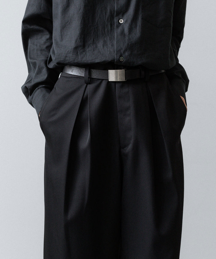 ssstein(シュタイン)のEASY WIDE TROUSERS (2/90 WOOL GABARDINE) - BLACKの公式通販サイトsession福岡セレクトショップ