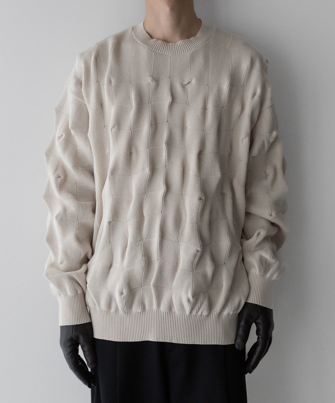 stein(シュタイン)の23AWコレクションBUMPY PATTERNED KNIT LSのMILK 公式通販サイトsession福岡セレクトショップ