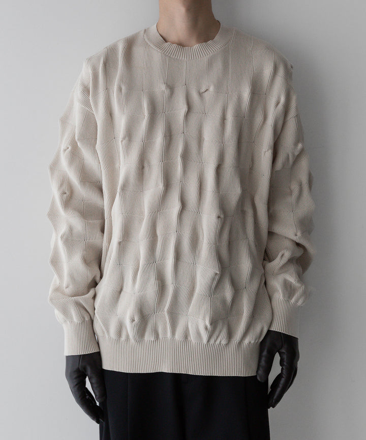 stein(シュタイン)の23AWコレクションBUMPY PATTERNED KNIT LSのMILK 公式通販サイトsession福岡セレクトショップ
