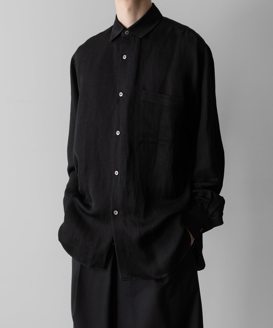 ssstein(シュタイン)のVIS/LI TWILL OVERSIZED LS SHIRT - BLACKの公式通販サイトsession福岡セレクトショップ
