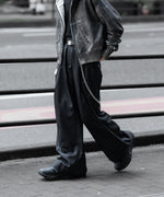 画像をギャラリービューアに読み込む, 【SUBLATIONS】SUPER140 3TUCK BAGGY TROUSERS - BLACK
