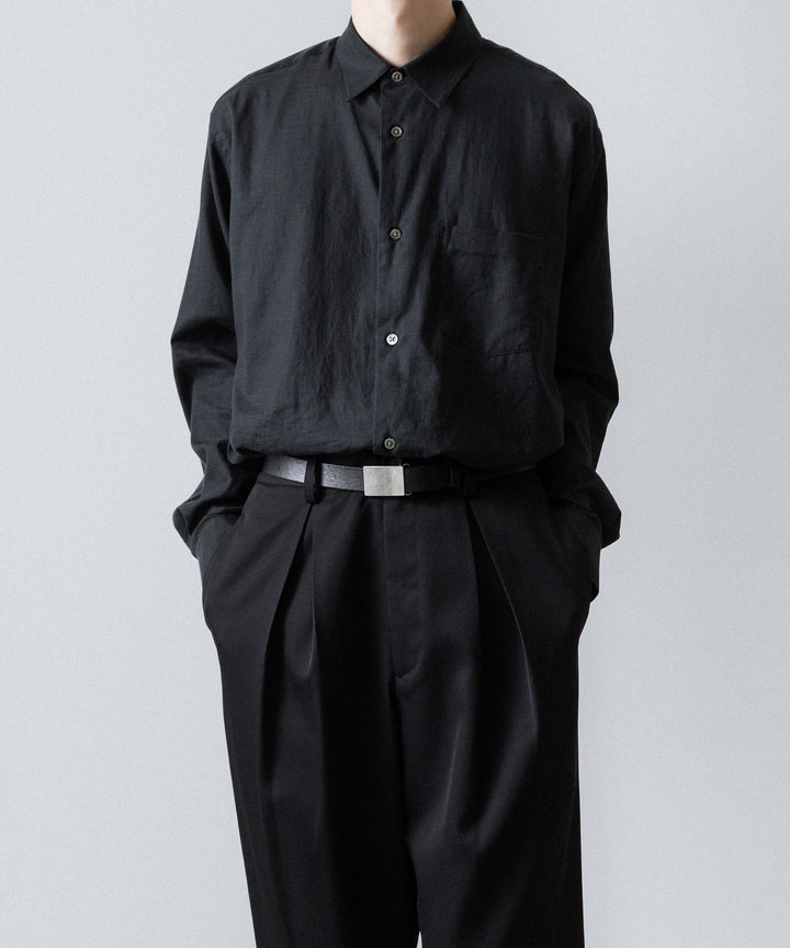 ssstein(シュタイン)のEASY WIDE TROUSERS (2/90 WOOL GABARDINE) - BLACKの公式通販サイトsession福岡セレクトショップ