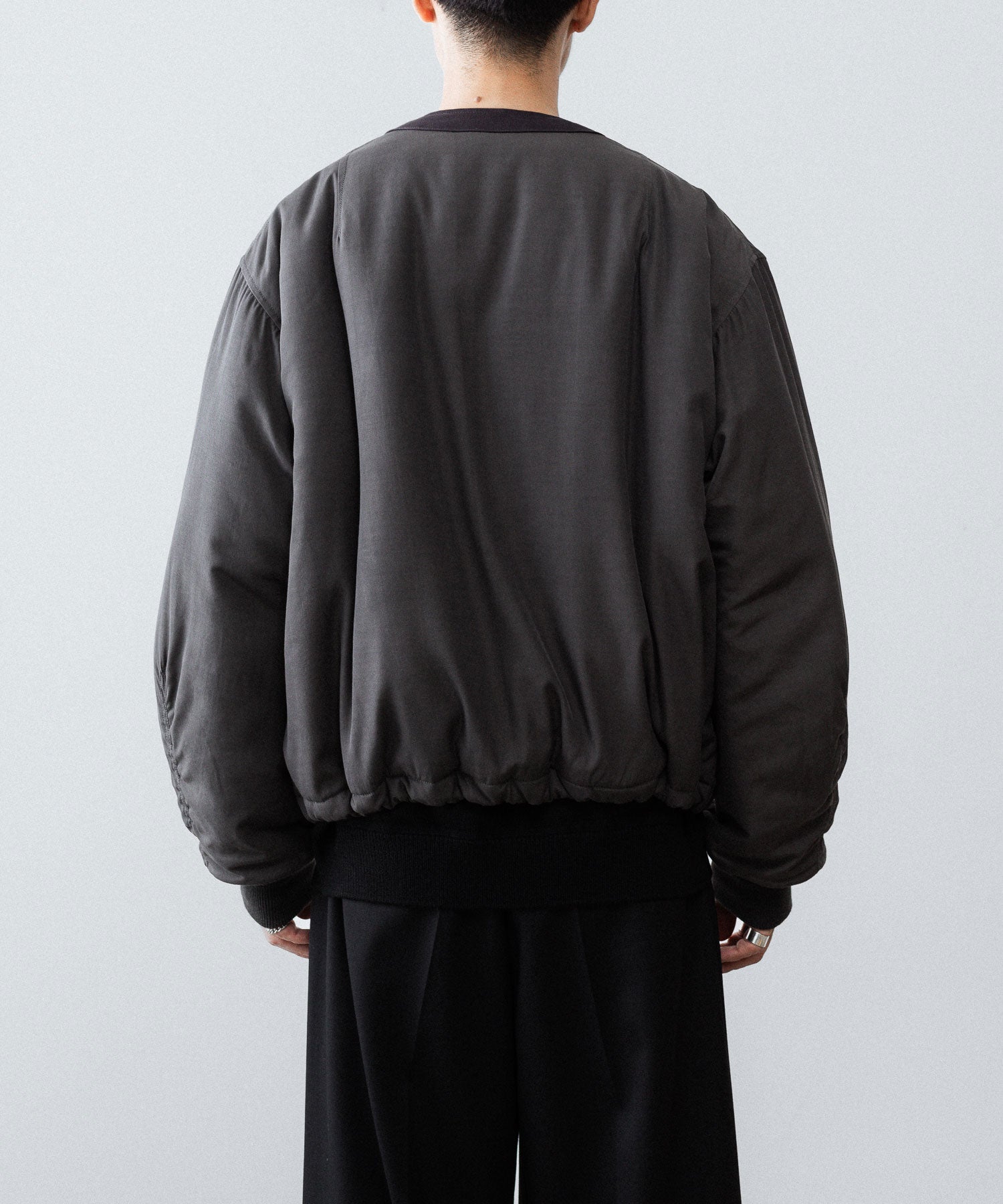 ANTHEM A-アンセムエーのPIGMENT AND DYE PUFFER MILITARY BLOUSONのDUSTY BLACK