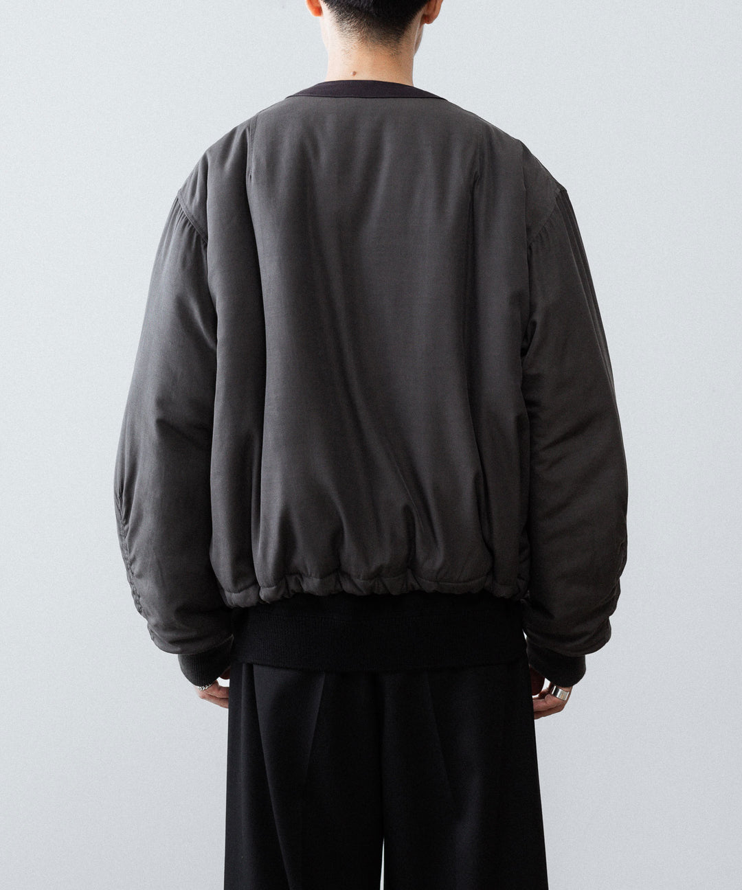 ANTHEM A-アンセムエーのPIGMENT AND DYE PUFFER MILITARY BLOUSONのDUSTY BLACK