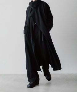 UJOH(ウジョー)のSTOLE COLLAR COAT - BLACKの公式通販サイトsession福岡セレクトショップ