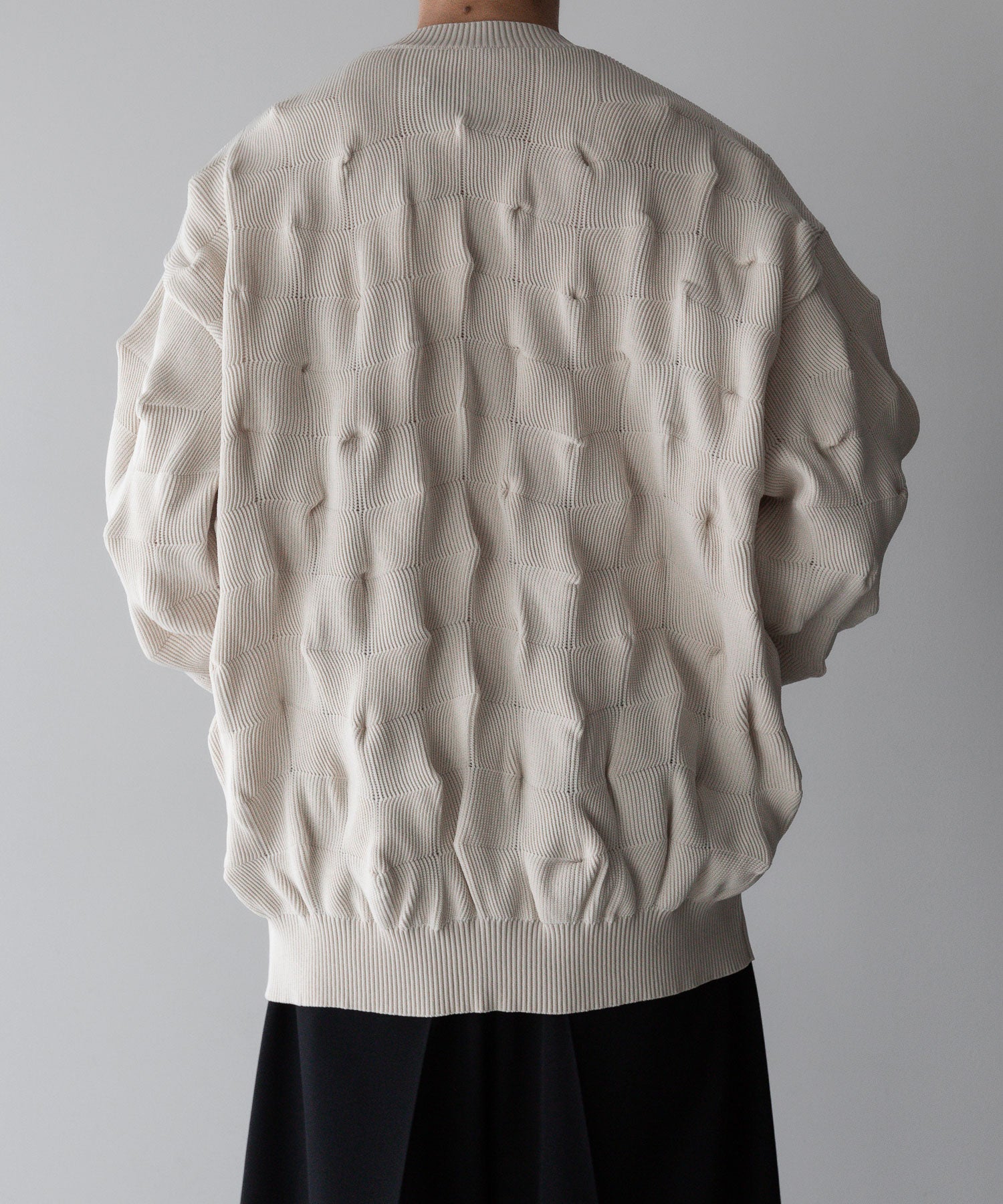 stein(シュタイン)の23AWコレクションBUMPY PATTERNED KNIT LSのMILK 公式通販サイトsession福岡セレクトショップ