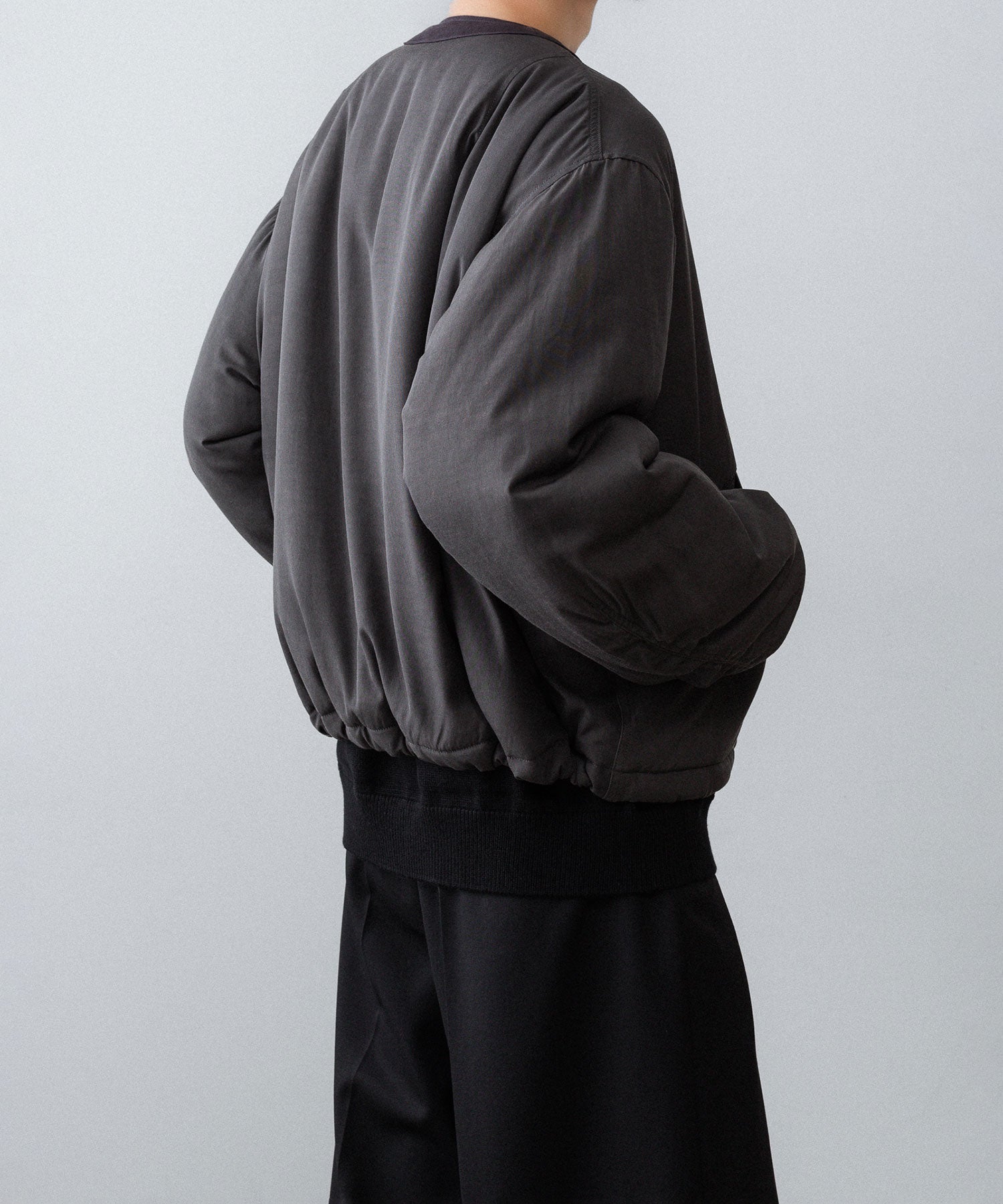 ANTHEM A-アンセムエーのPIGMENT AND DYE PUFFER MILITARY BLOUSONのDUSTY BLACK