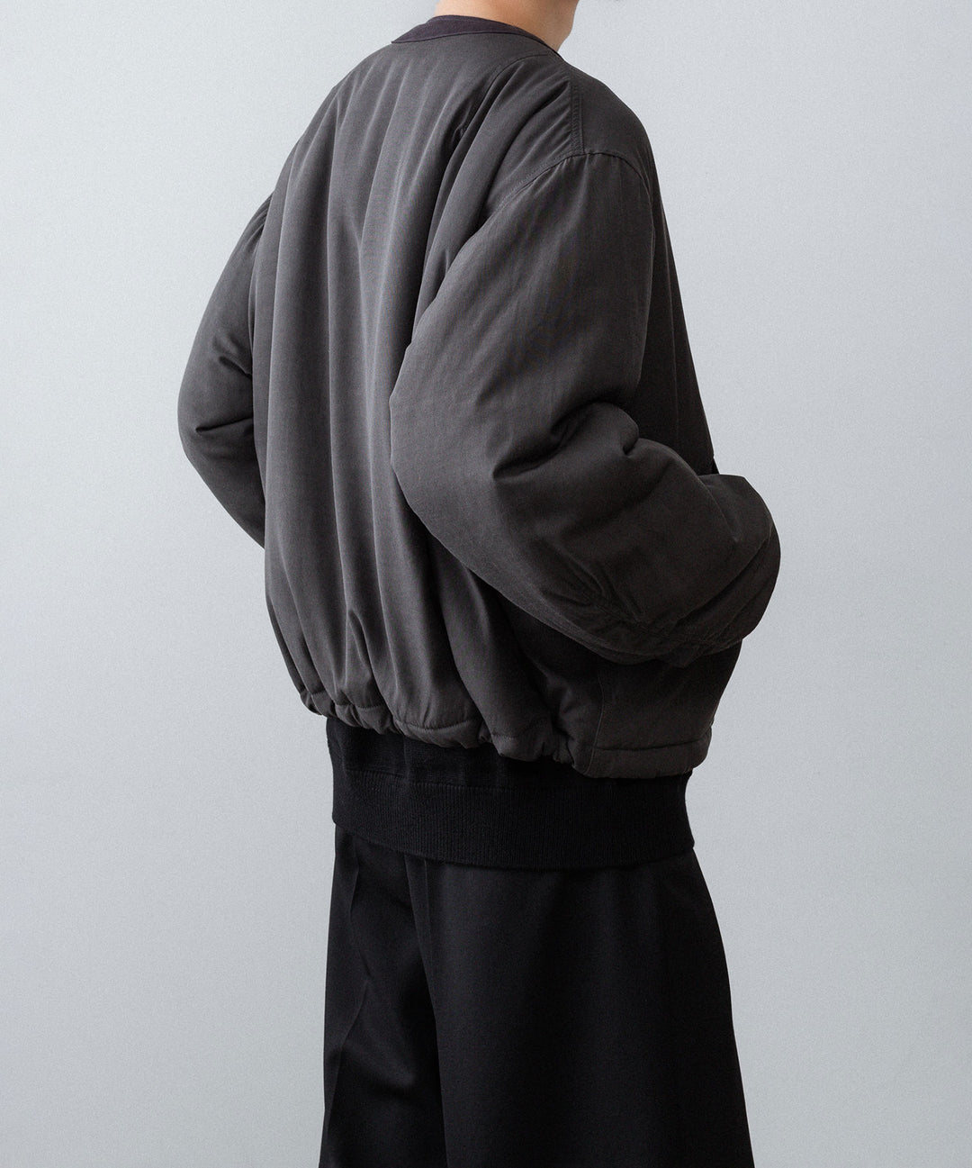 ANTHEM A-アンセムエーのPIGMENT AND DYE PUFFER MILITARY BLOUSONのDUSTY BLACK
