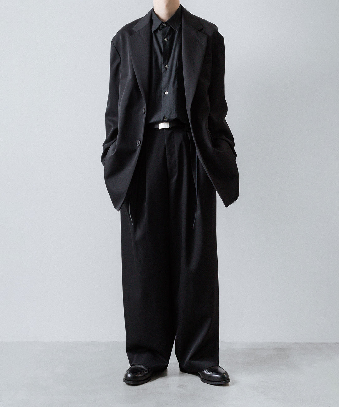 ssstein(シュタイン)のEASY WIDE TROUSERS (2/90 WOOL GABARDINE) - BLACKの公式通販サイトsession福岡セレクトショップ