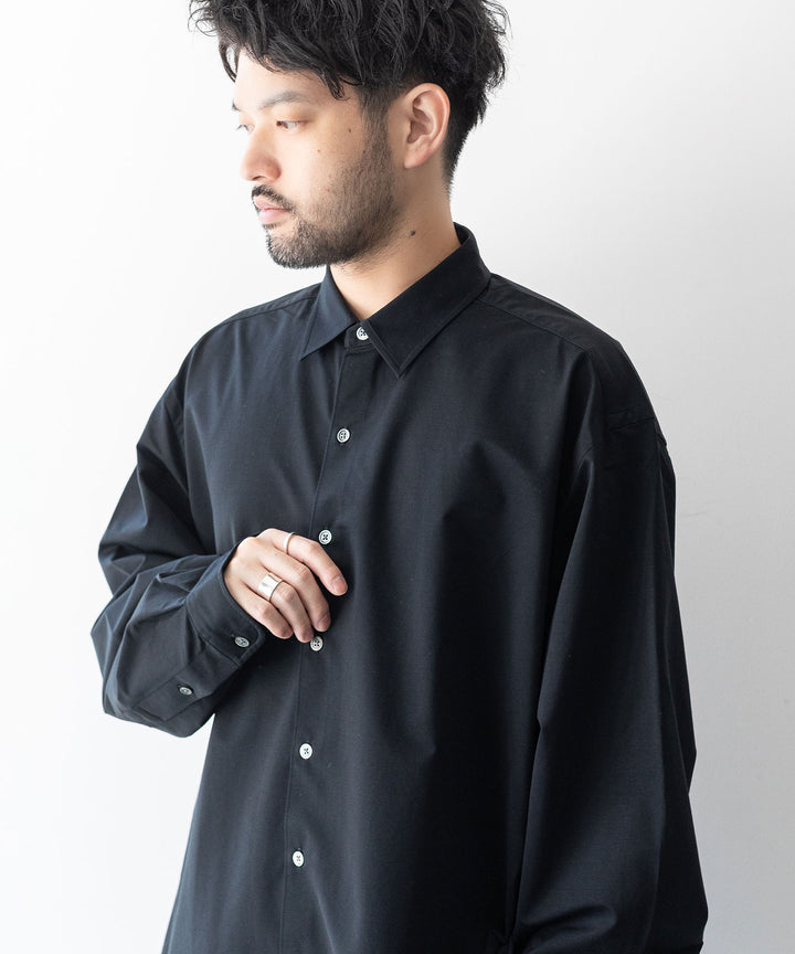 【KANEMASA PHIL.】カネマサのROYAL OX DRESS JERSEY SHIRT - BLACK 公式通販サイトsession福岡セレクトショップ