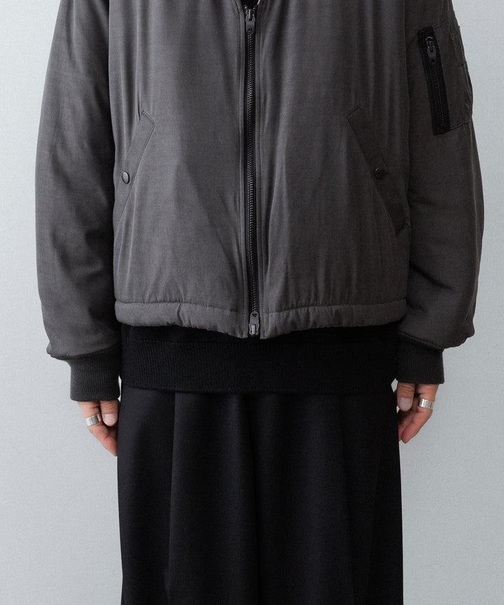 ANTHEM A-アンセムエーのPIGMENT AND DYE PUFFER MILITARY BLOUSONのDUSTY BLACK