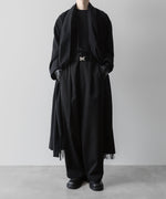 画像をギャラリービューアに読み込む, UJOH(ウジョー)のSTOLE COLLAR COAT - BLACKの公式通販サイトsession福岡セレクトショップ
